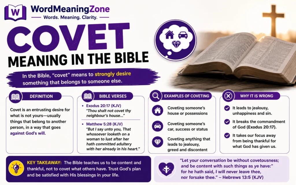 Covet Meaning in the Bible