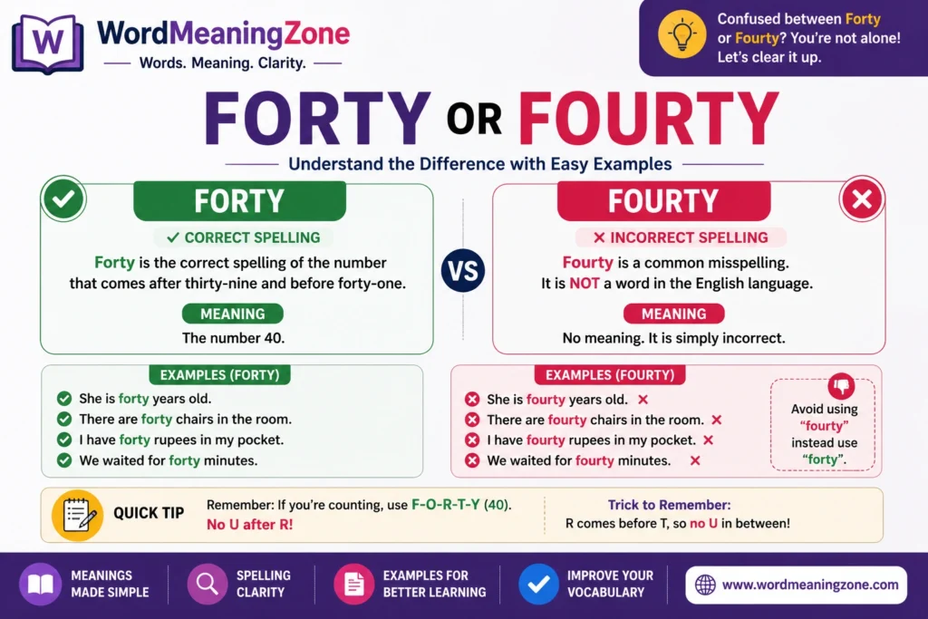 Forty or Fourty: Which Spelling Is Correct in 2026? Forty or Fourty