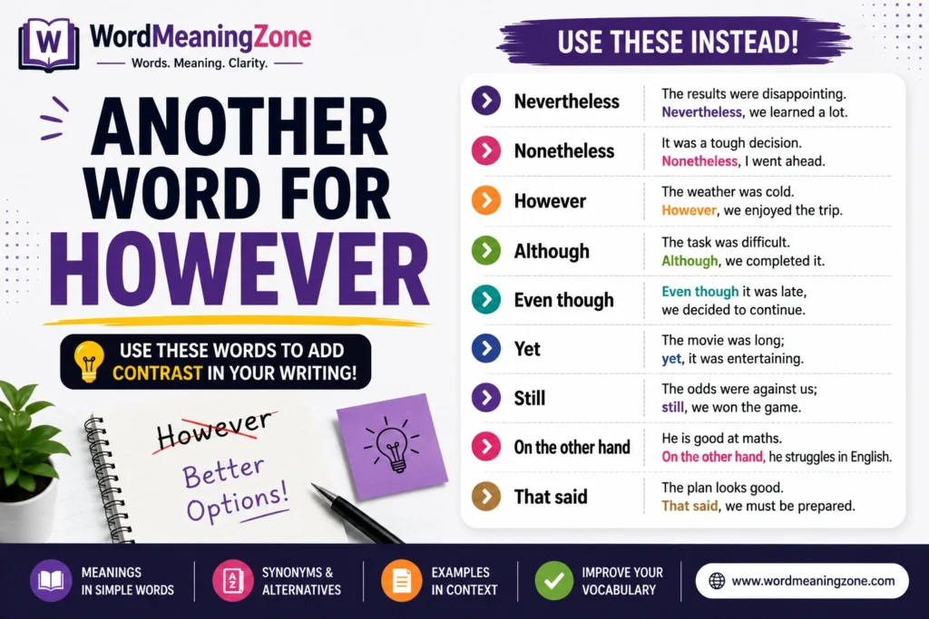 Another Word for However: 45+ Synonyms for Picking the Right One (2026 Guide) another word for however