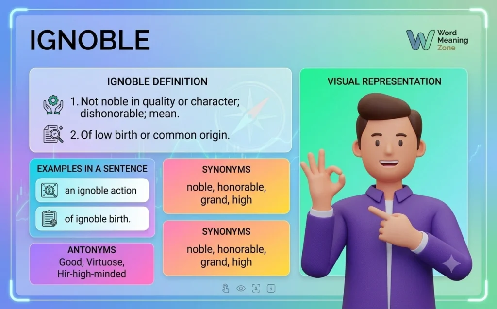 What Does “Ignoble” Mean? Ignoble Definition, Pronunciation & Usage Explained Ignoble Definition
