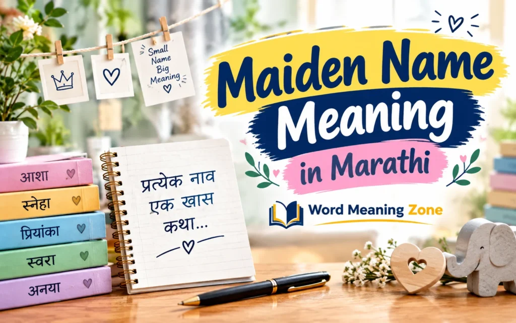 Maiden Name Meaning in Marathi: What It Is, How to Write It & Mistakes to Avoid (2026) Maiden Name Meaning in Marathi