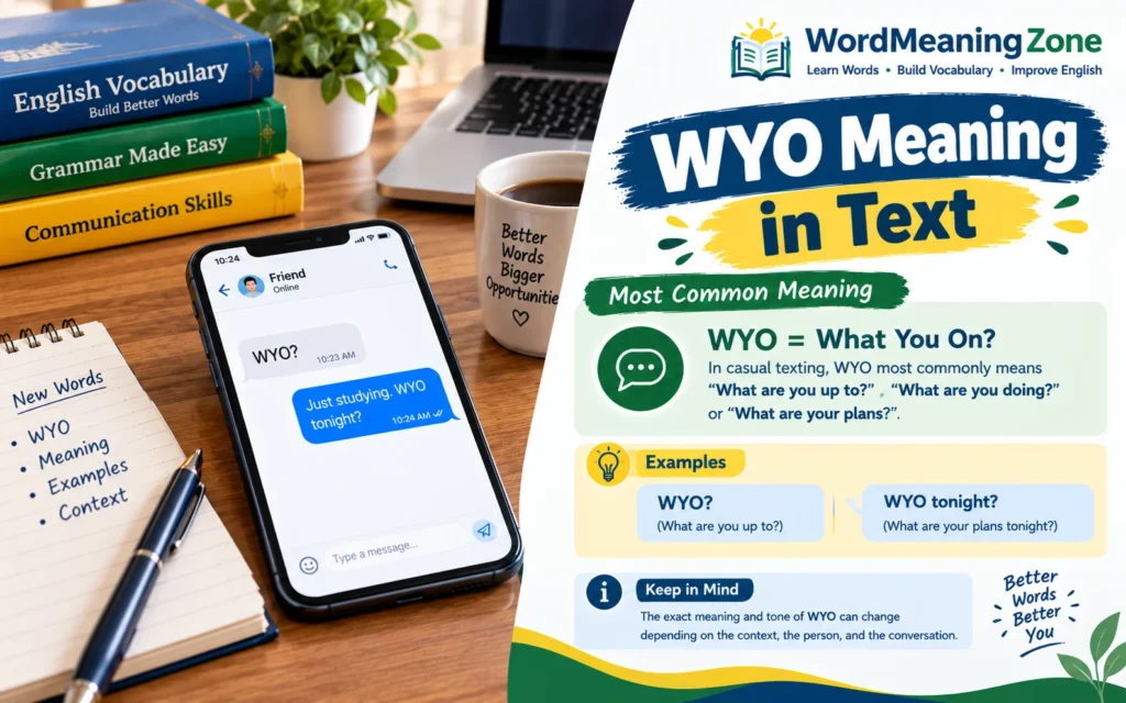 WYO Meaning in Text: What It Really Means and How to Reply (2026) WYO Meaning in Text